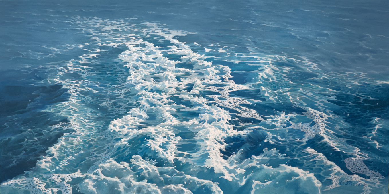 王玉辉-水上之路布面油画180cm×90cm2014.jpg