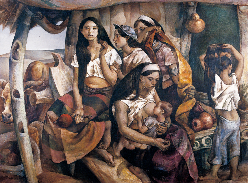 武俊-山顶上的女人们 布面油画90cm×120cm1991.jpg