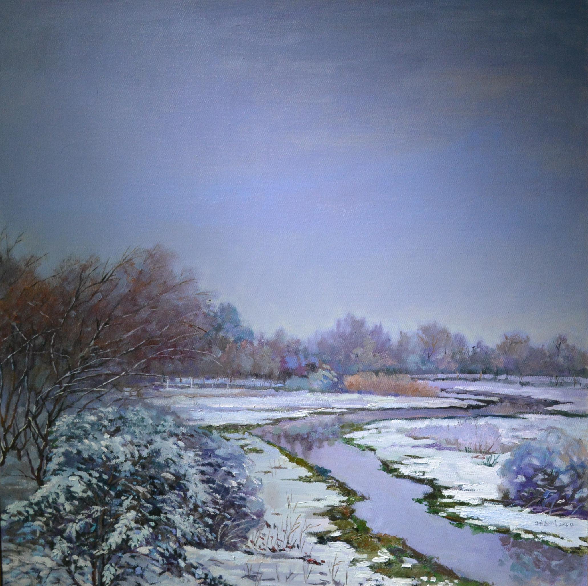 刘玉川 《捞鱼河雪景》80x80cm.jpg